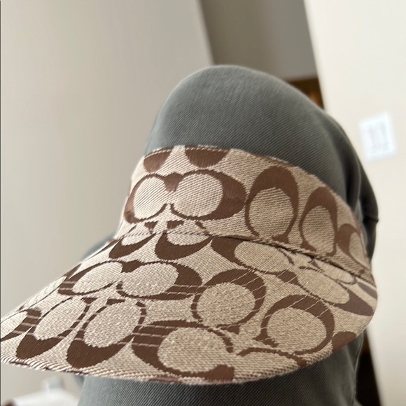 Coach Accessories - Coach Tan and Brown Designer Visor Hat